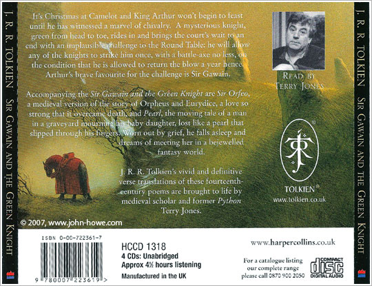 Sir Gawain and the Green Knight - Audio CD set (back)