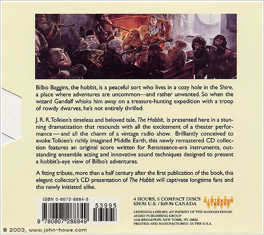 Random House Audio: The Hobbit  - CD/ back