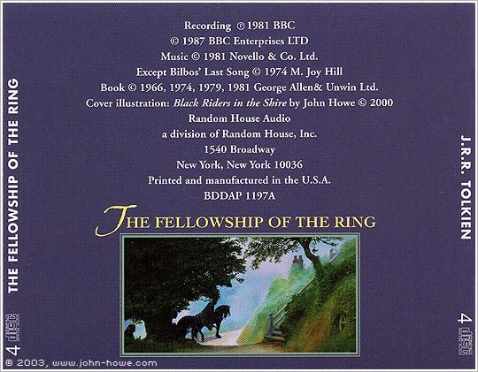 Random House Audio: The Fellowship of the Ring - CD (jewel case back)