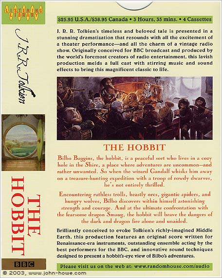 Random House Audio: The Hobbit - cassettes (back)