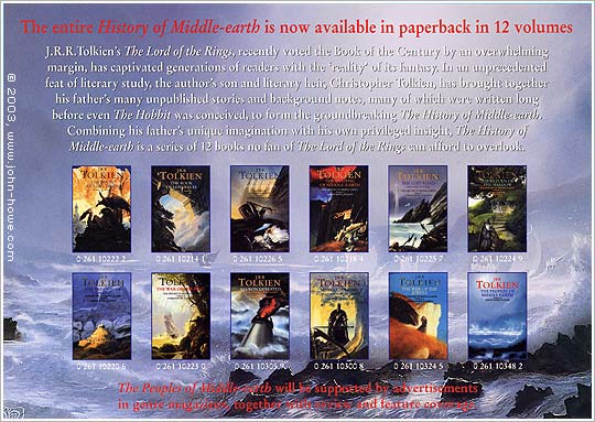 The History of Middle-Earth - promotional proof (back)