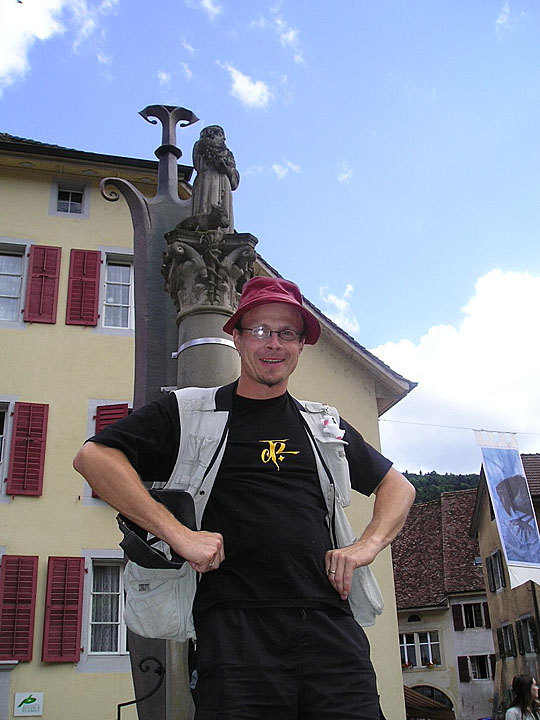 Eric with Alanna's world famous Red Hat